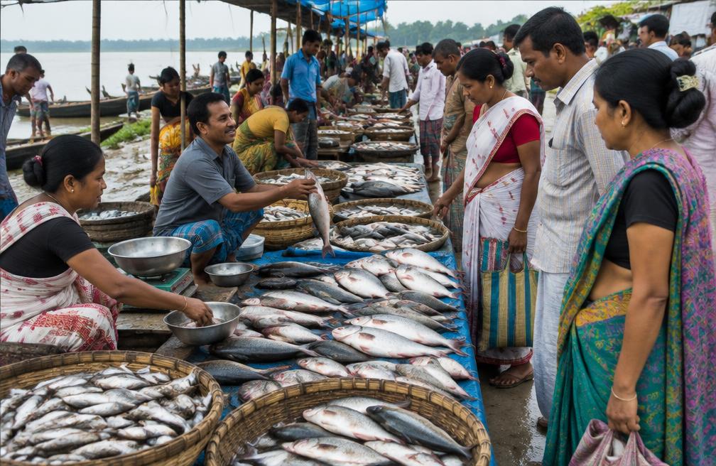 উৎসৱৰ বতৰত স্থানীয় বজাৰত ভিৰ; অত্যাৱশ্যকীয় সামগ্ৰীৰ মূল্য নিৰীক্ষণ টাস্ক ফ’ৰ্চৰ অভিযান